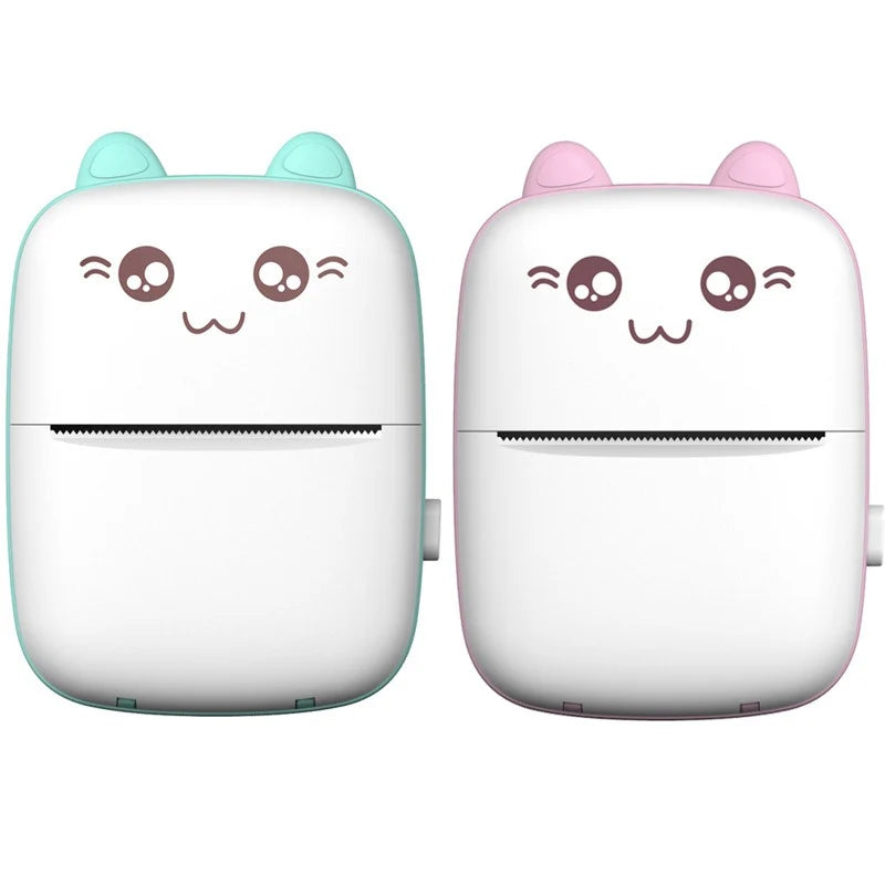 Cute Cat Mini Printer, Bluetooth Photo & Notes Printer